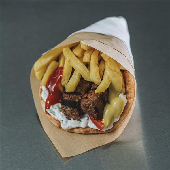 Meat Sausage - Sandwich (Soutzoukaki)